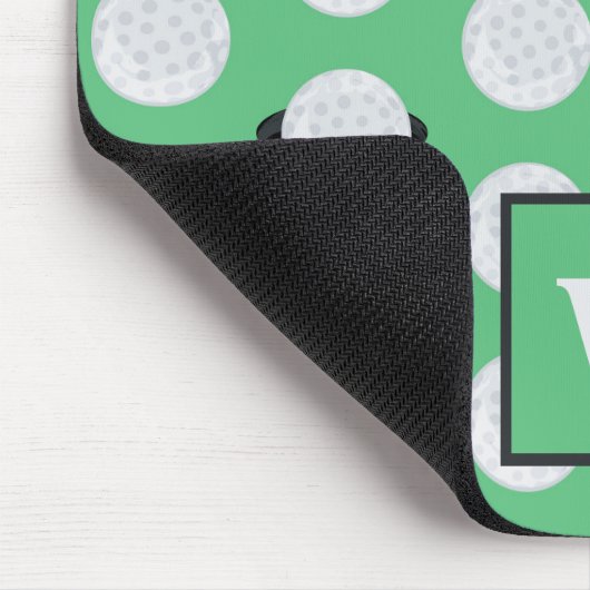 Mit Monogramm Golferloch in einem Golfball Mousepad (Ecke)