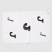 Mit Monogramm Golfhandtuch (Horizontal)