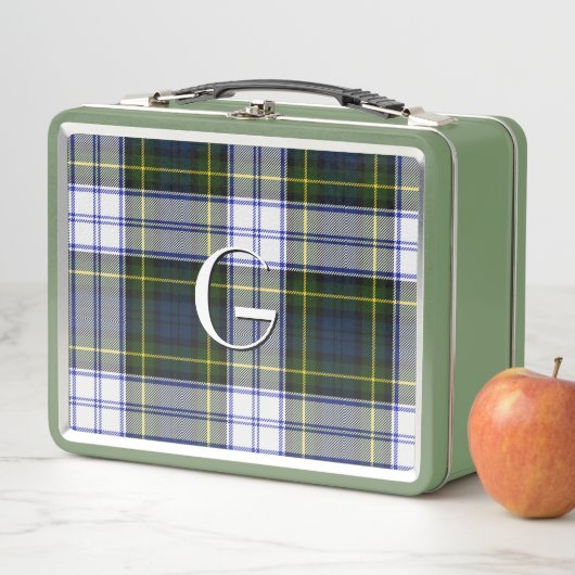 Mit Monogramm Gordon Dress Kariert Metal Lunch Box (Beispiel)