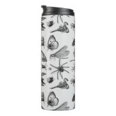 Mit Monogramm GOTHIC BUGS Vintag Insekten schwarz Thermosbecher (Nach rechts gedreht)