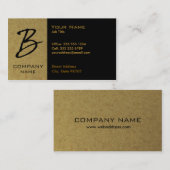 Mit Monogramm Granit-Geschäfts-Karte - B Visitenkarte (Vorne/Hinten)
