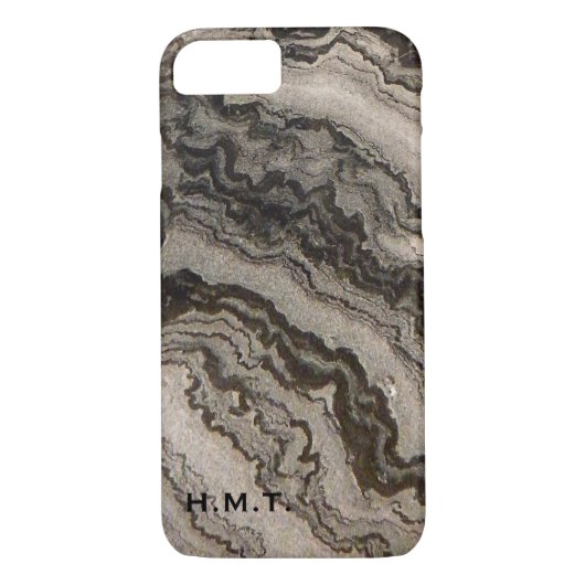 Mit Monogramm Granite Wirbel iPhone 7 Fall Case-Mate iPhone Hülle (Rückseite)