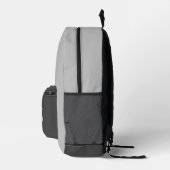 Mit Monogramm Grau mit zwei Tonern Bedruckter Rucksack (Rechts)