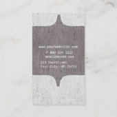Mit Monogramm Grau Visitenkarte (Rückseite)