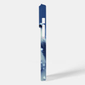 Mit Monogramm-Grau-Weißwolf-Portrait Case-Mate iPhone Hülle (Rückseite / Links)