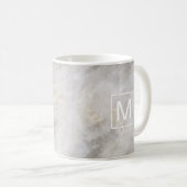 Mit Monogramm grauer Marmor Kaffeetasse (VorderseiteRechts)