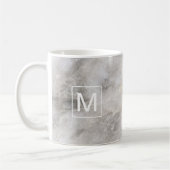 Mit Monogramm grauer Marmor Kaffeetasse (Links)