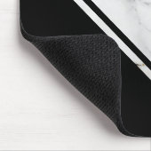 Mit Monogramm grauer und weißer Marmorstein Mousepad (Ecke)