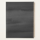 mit Monogramm grauer Wasserfarbenplaner Planer (Rückseite)