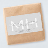 Mit Monogramm, graues Geschäft für Männer