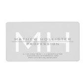 Mit Monogramm, graues Geschäft für Männer (Vorne)