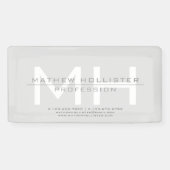 Mit Monogramm, graues Geschäft für Männer Banner (Horizontal)