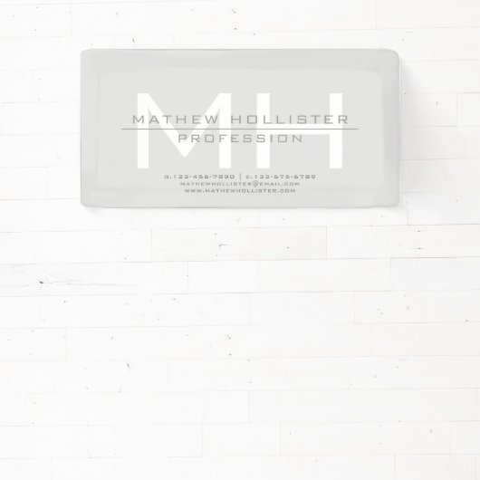 Mit Monogramm, graues Geschäft für Männer Banner (InSitu)