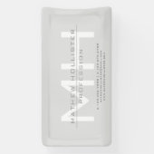 Mit Monogramm, graues Geschäft für Männer Banner (Vertikal)