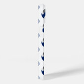 Mit Monogramm graues Volleyballmuster Case-Mate iPhone Hülle (Rückseite / Rechts)