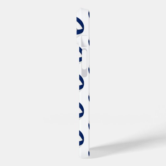 Mit Monogramm graues Volleyballmuster Case-Mate iPhone Hülle (Rückseite / Links)