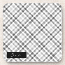 Mit Monogramm Gray Tartan