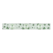 Mit Monogramm Green Lucky Baby Kleeblatts Ripsband (Vorderseite)