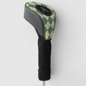 Mit Monogramm Green Raute Golf Club Cover Headcover (angewinkelt)