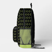 Mit Monogramm Green Tennis Racket Muster Bedruckter Rucksack (Rechts)