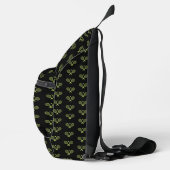 Mit Monogramm Green Tennis Racket Muster Crossbody Bag (Rechts)
