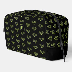Mit Monogramm Green Tennis Racket Muster Waschbeutel