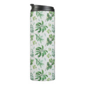 Mit Monogramm Green Verlassen botanische Wohngesta Thermosbecher (Nach rechts gedreht)