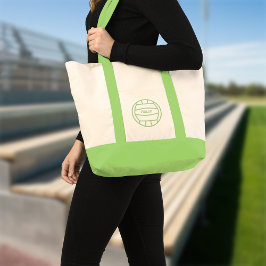 Mit Monogramm Green Volleyball Tragetasche