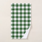 Mit Monogramm Green White Buffalo Kariertes Muster Badhandtuch Set (Handtuch)