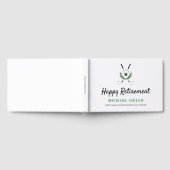 Mit Monogramm Greenery Golf Themed Retirement Part Gästebuch (Voll)