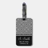 Mit Monogramm griechischer Schlüsselgepäck-Umbau Gepäckanhänger (Rückseite vertikal)