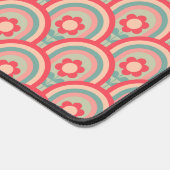 Mit Monogramm Groovy Geometric Floral Schreibtischunterlage (Ecke)