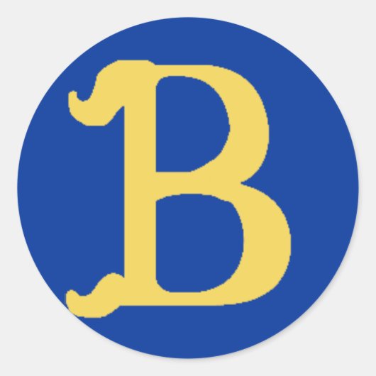Mit Monogramm Großaufkleber mit Buchstabe B Runder Aufkleber (Vorderseite)