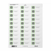 Mit Monogramm Größe Grün & Grau (Vorne)