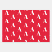 Mit Monogramm-grün-blauer Anfangsbuchstabe Geschenkpapier Set (Vorderseite)