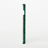 Mit Monogramm grün-botanisches Muster Samsung Galaxy Hülle (Rechte Seite)