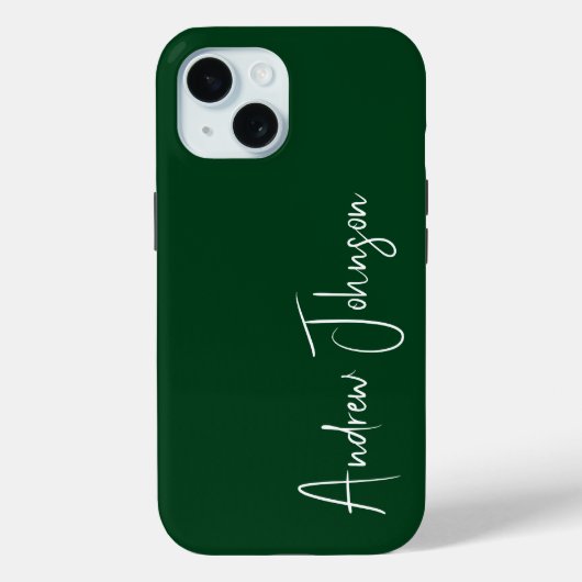 Mit Monogramm Grün Case-Mate iPhone Hülle (Rückseite)