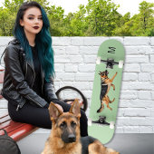 Mit Monogramm Grün des Hundes Skateboard