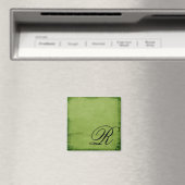 Mit Monogramm-grün Magnet (In Situ (Geschirrspüler))