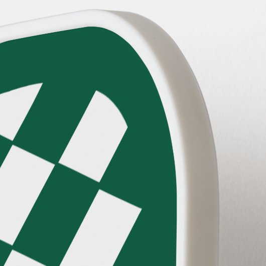 Mit Monogramm Grün/Weiß Gemustert Pickleball Schläger (Linke Seite)