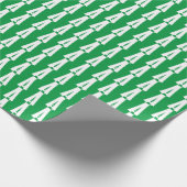 Mit Monogramm-grün-weiß-Muster Geschenkpapier (Ecke)