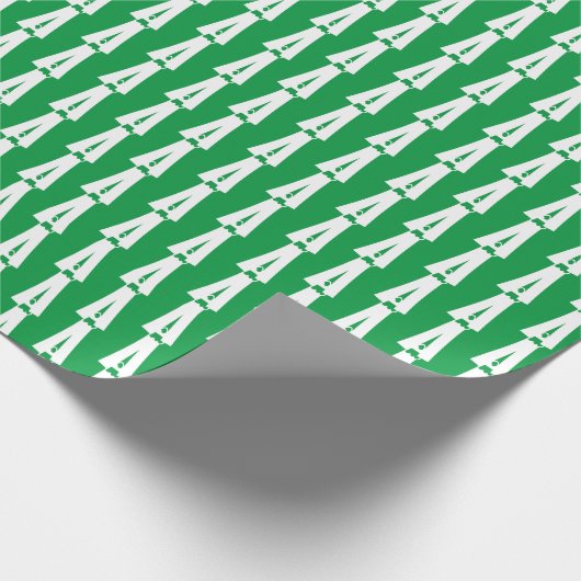 Mit Monogramm-grün-weiß-Muster Geschenkpapier (Ecke)