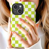 Mit Monogramm grün-weißes Prüfmuster Case-Mate iPhone Hülle