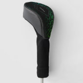 Mit Monogramm grüne Leopardrucke Golf Headcover (angewinkelt)