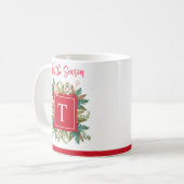 Mit Monogramm, grüne und hoteleigene Cookies Kaffeetasse (Vorderseite Links)