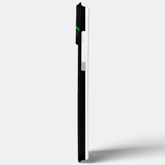 Mit Monogramm grüner asiatischer Drache Case-Mate iPhone Hülle (Rückseite / Links)