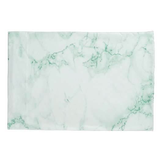 Mit Monogramm grüner Marmor Kissenbezug (Rückseite)