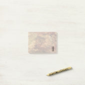 Mit Monogramm Grunge-Textur Post-it Klebezettel (Auf Schreibtisch)