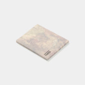 Mit Monogramm Grunge-Textur Post-it Klebezettel (angewinkelt)