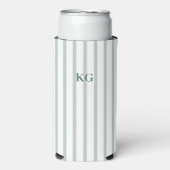 Mit Monogramm Grünstreifen Selters Dosenkühler (Seltzer Vorderseite)